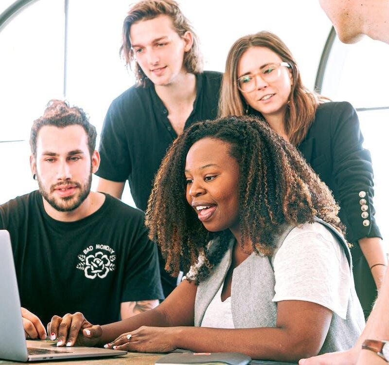 Woman Sharing Her Presentation with her Colleagues.